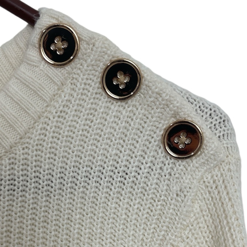Talbots Crewneck Metallic Striped Knit Sweater Size L - Picture 2 of 8